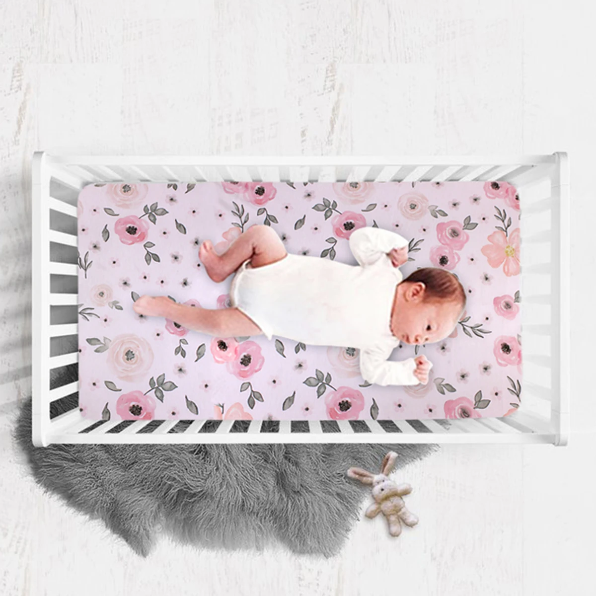100% Cotton Crib Fitted Sheet Soft Breathable Baby Bed Mattress Cover Cartoon Newborn Bedding For Cot Size 52*28 Inch 100% Cotton Crib Fitted Sheet Soft Breathable Baby Bed Mattress Cover Cartoon Newborn Bedding For Cot Size 52*28 Inch