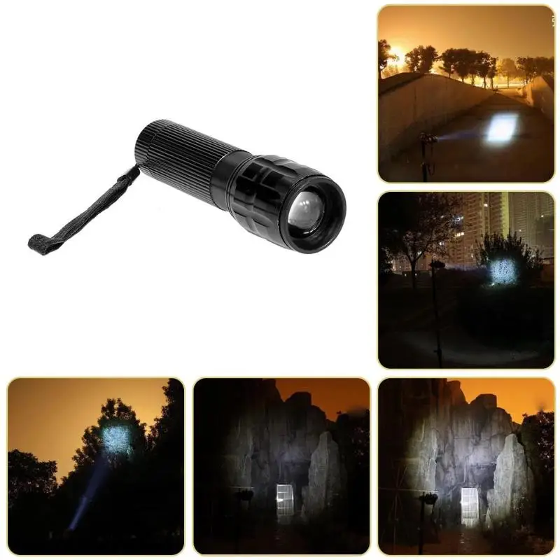 3W 3 Mode led Flashlight Waterproof 350LM Retractable Flashlight Focus Torch Zoom Lamp Outdoor