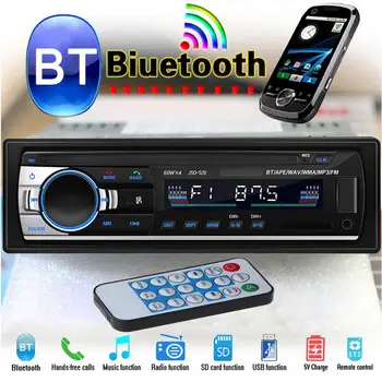 

12V Car MP3 Radio Bluetooth Stereo Player FM Radio Player Aux Input Receiver Support Bluetooth Call USB Flash Disk