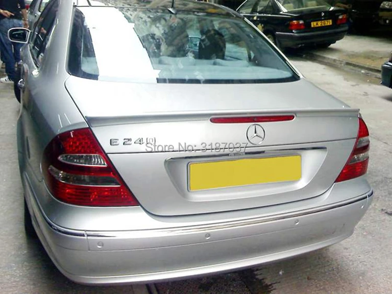 

For Benz W211 E300 E320 E240 Spoiler 2005-2009 ABS Plastic Unpainted Color Rear Spoiler Wing Trunk Lid Cover Car Styling