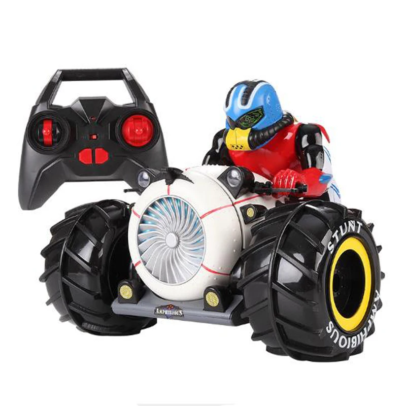

2.4G Rc Car Dirt Bike Rock Crawler Amphibious Radio Control Motorcycle Stunt Racing Vehicle Model Light Electric Hobby Toys (U