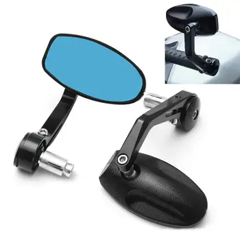 

2pcs 7/8 22mm Retro Motorcycle Rearview Side Mirrors CNC For Triumph Speed Triple Bar End Mirrors Motorcycle Mirror Black