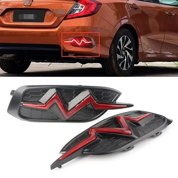 

2PCS LED Rear Bumper Lights Turn Signal TailLight DRL Lamp For Honda Civic 2016 2017 2018 (10th Generation)
