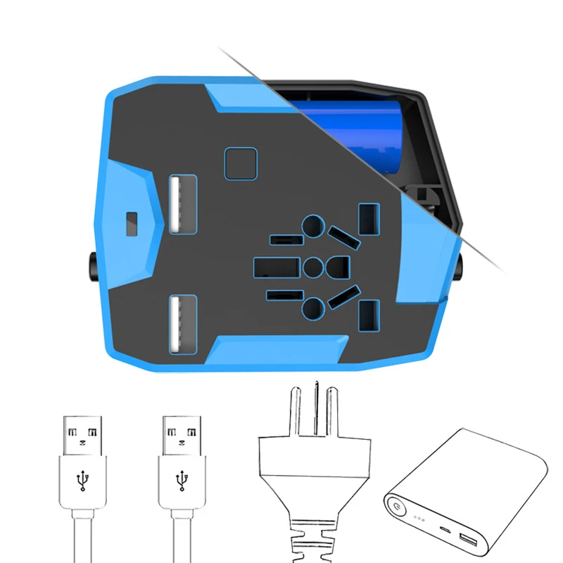

BIFI-100V-240V Universal Changeover Conversion Plug Adapter Multifunction Travel Business Adapter with 3000mah Mobile Power
