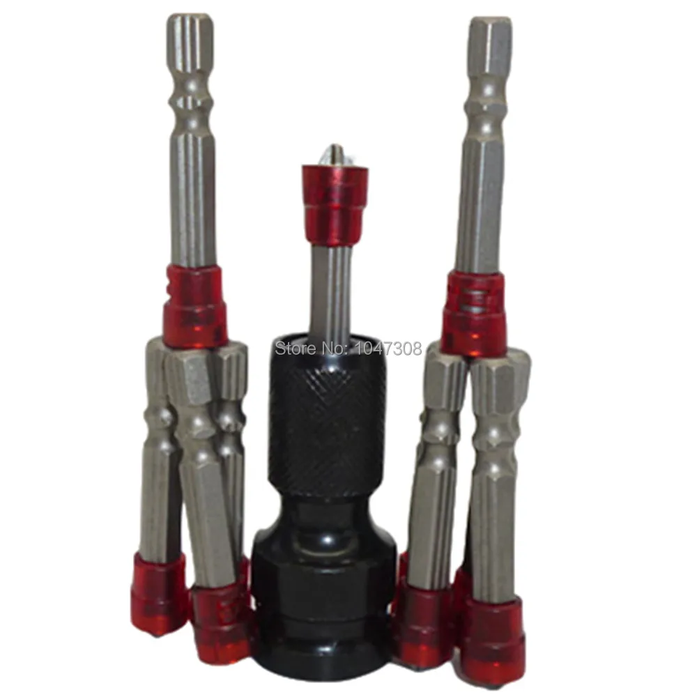 

10pcs 50mm PH2 Drywall Bits Phillips No.2 Depth Stop Screwdriver Bits Magnetic Plasterboard Bit + 1/2" Dr to 1/4" Bit Adaptor