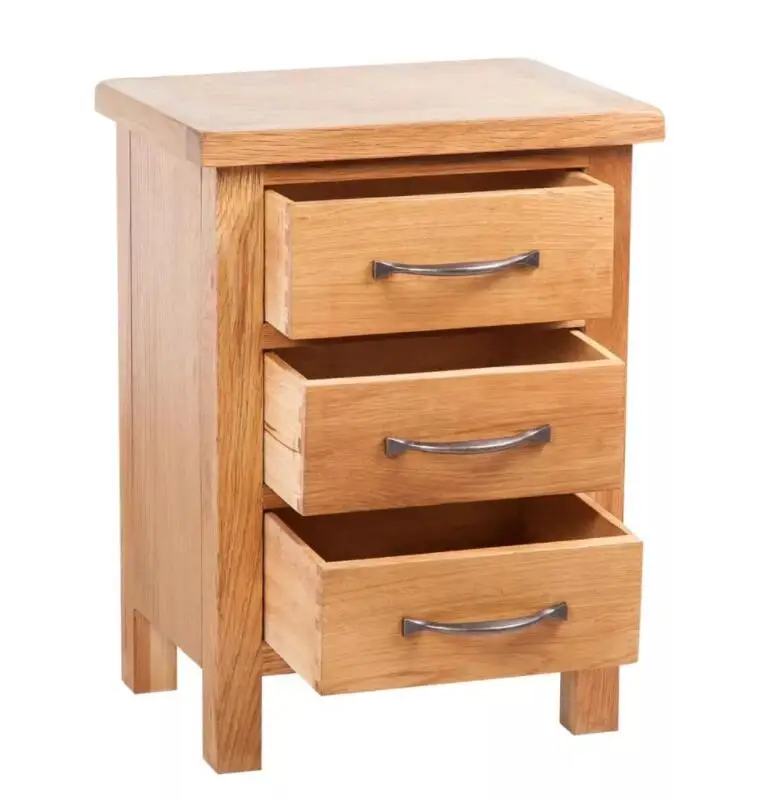 VidaXL السرير الجدول مع 3 أدراج دائم و ريفي مظهر نايتستاندس 40X30X54 Cm البلوط 241674
