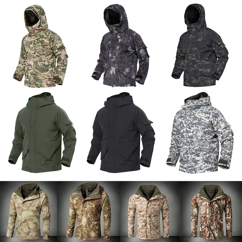 

Men's Jacket Thickened Fleece Lined Liner Warm Waterproof Windproof Trench Coat