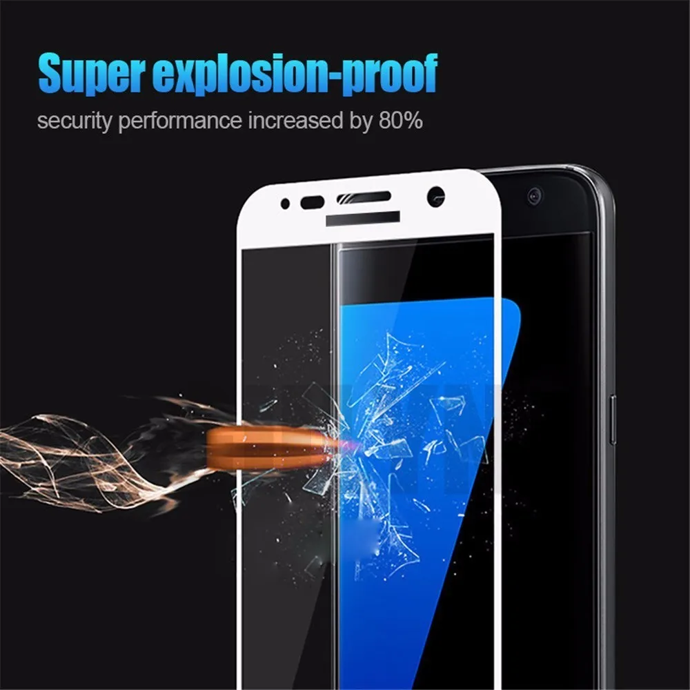 3D Защитное стекло для Samsung Galaxy A3 A5 A7 J3 J5 J7 2017 полное покрытие A8 A6 J4 J6 закаленное