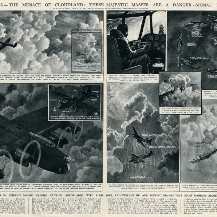Постер Menace Of Cloudland от G. H. Davis распечатанный на иллюстрации London News Ltdmary Evans (36X24) | Дом