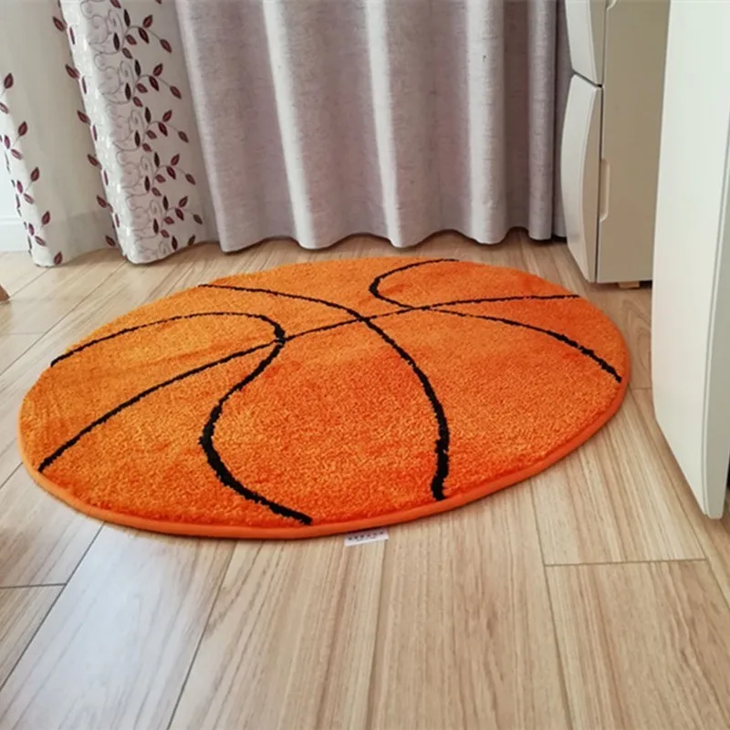 Rfwcakполиэстеровые противоскользящие круглые ковры для гостиной, спальни, коврики для компьютерного стула, ковры для футбола, баскетбола, детская комната