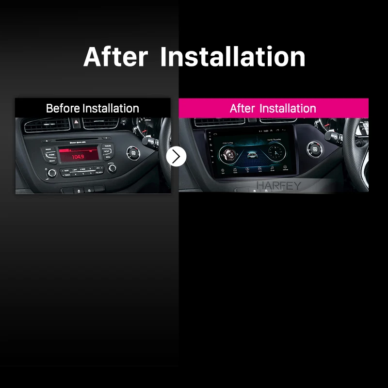 Top Harfey HD Touch screen Radio GPS Navigation 9" Android 8.1 Bluetooth for 2012 2013 2014 Kia Ceed RHD Bluetooth 3G WIFI SWC 3