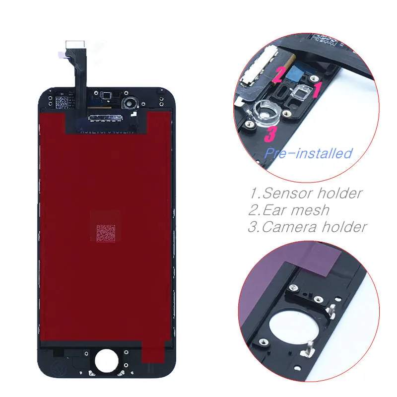 Сенсорный ЖК экран в сборе JINKINGKING для iPhone 5S 6 6S 5c 100% новый дисплей SE + закаленное