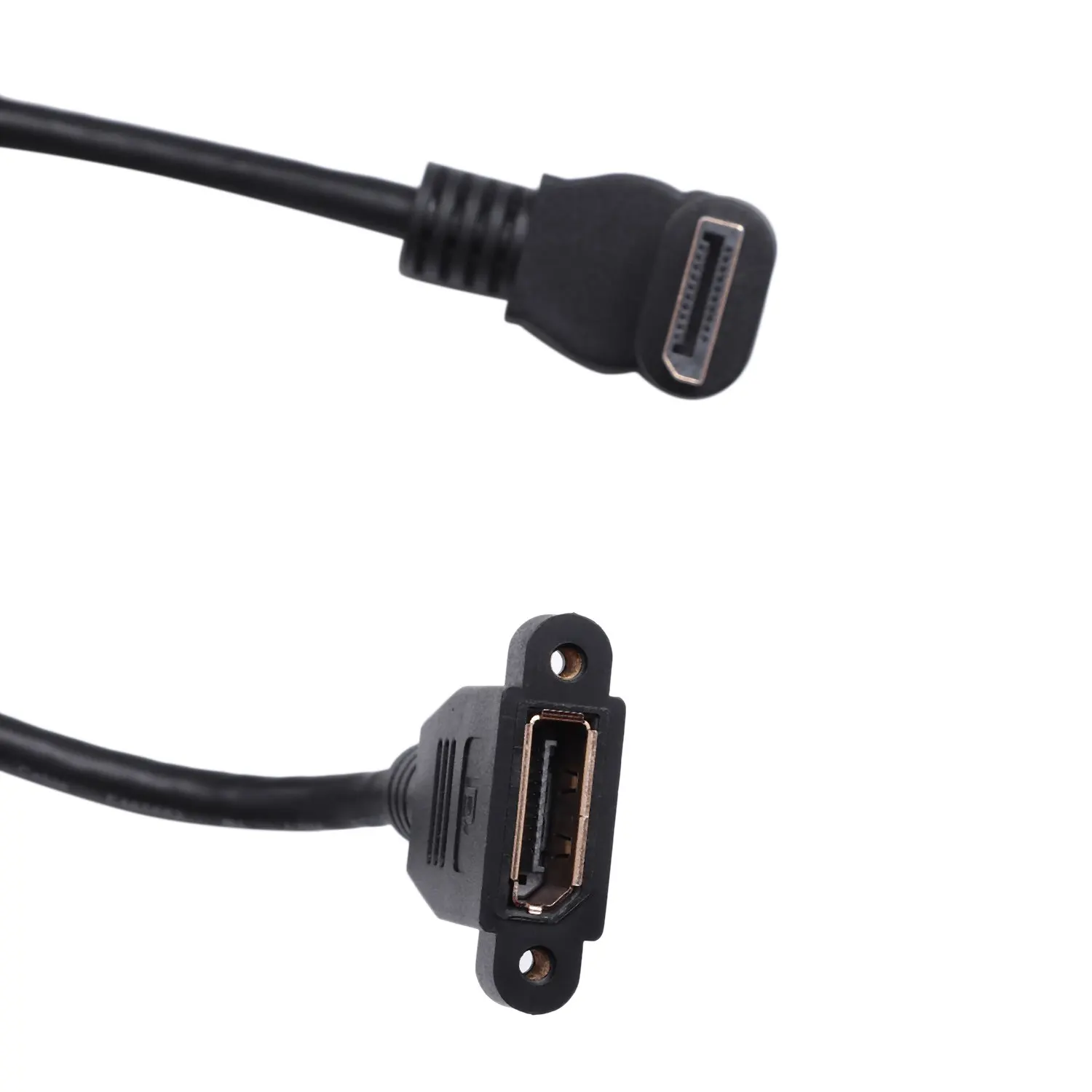 Кабель Displayport Male Female 2 0 Версия 30 см (1 фут) позолоченный 90 градусов Dp To с винтовым