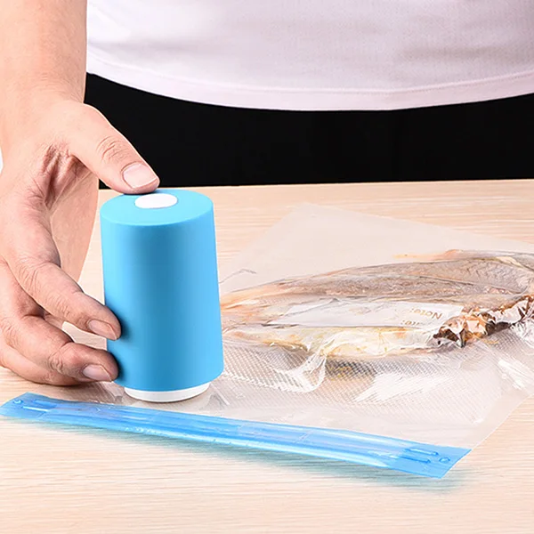 Mini Portable USB Rechargeable Automatic Vacuum Sealer Pump Machine Household Food Packaging Machine with 6 Vacuum Bag for Home
