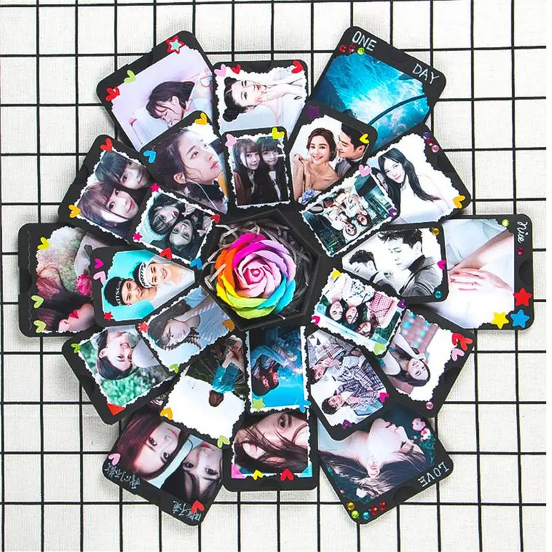 DIY Explosion Box ручной работы фотоальбом шесть лиц скрапбукинги Подарочная коробка