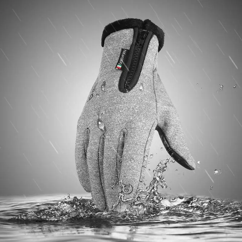 Las mujeres de los hombres de esquí polar guantes pantalla táctil caliente Eldiven Snowboard nieve impermeable Esqui al aire libre de Invierno Caliente guante