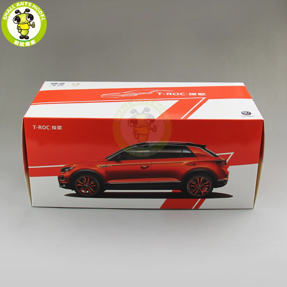 1/18 FAW T-ROC T ROC литая модель автомобиля игрушки Дети Мальчики Девочки Коллекция подарков на день рождения хобби черная крыша