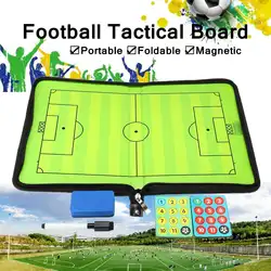 Портативный Кожа Магнитная Складная футбол тактическая доска Training тренерский комплект + 24 шт. магниты для тактики Рисунок или отмечая