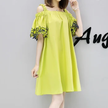 

2019 new maternity dress summer pregnant women shoulderless pregnancy clothes
