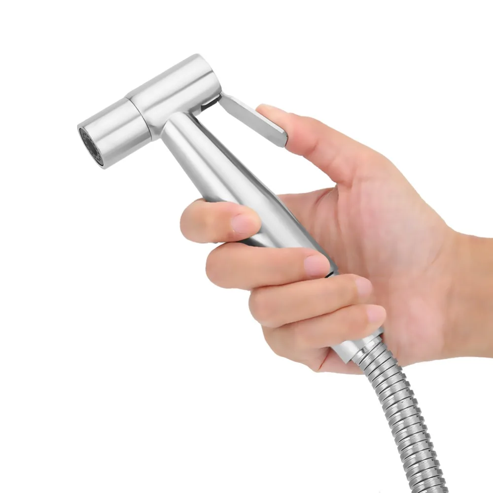 

Stainless Steel Bidet Spray Set Bathroom Handheld Sprayer Set Douche Shattaf Hose Holder Set For Wash Bathroom Toilets