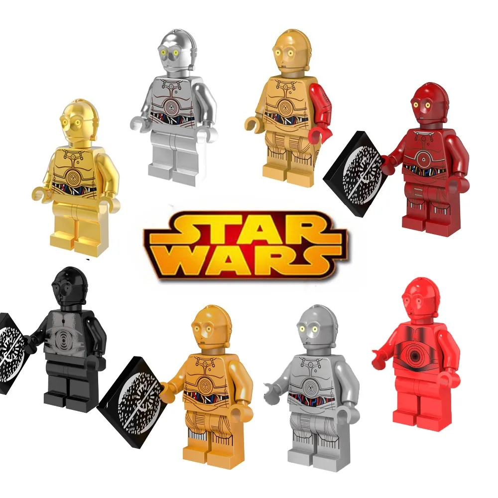 

Star Wars Blocks Plating C3PO Etiquette robot Legoing Blocks Baby Toys For children Action Figures Dolls