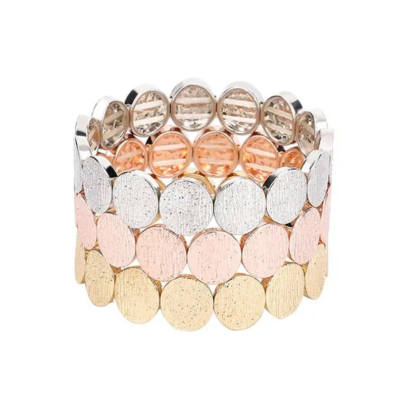 

Simple Multi - Color Three - Layer Bracelet Metal Female For Employee Benefits Wedding Travel Commemoration Perfect Modification