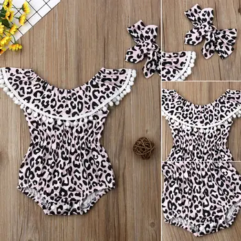 

Pudcoco Baby Girl Jumpsuit 0-24M US Toddler Newborn Baby Girl Leopard Print Cotton Romper Jumpsuit Outfit Clothes