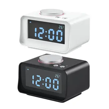 

Digital EU/US/UK Plug larm Clock FM Radio Thermometer Loud For Heavy Sleepers With Dual Alarm AUX In Dual USB Charging Ports