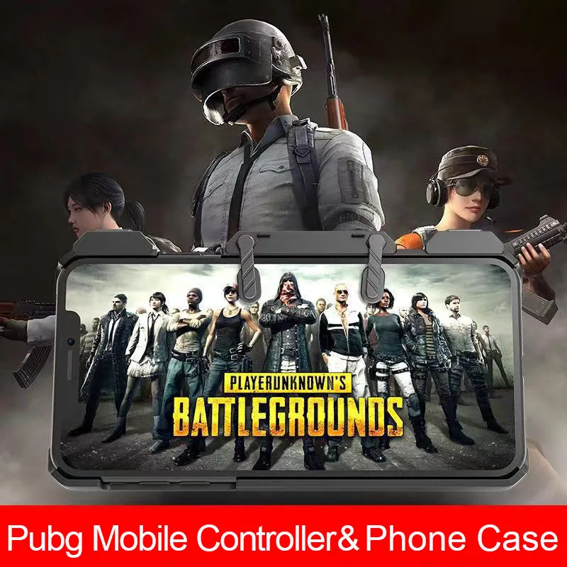 

Pubg Mobile Case for iPhone X Case and Free Fire Aim Controller for Shooting Game Shockproof Solid Cover for iPhone 6 6s 7 8 XS