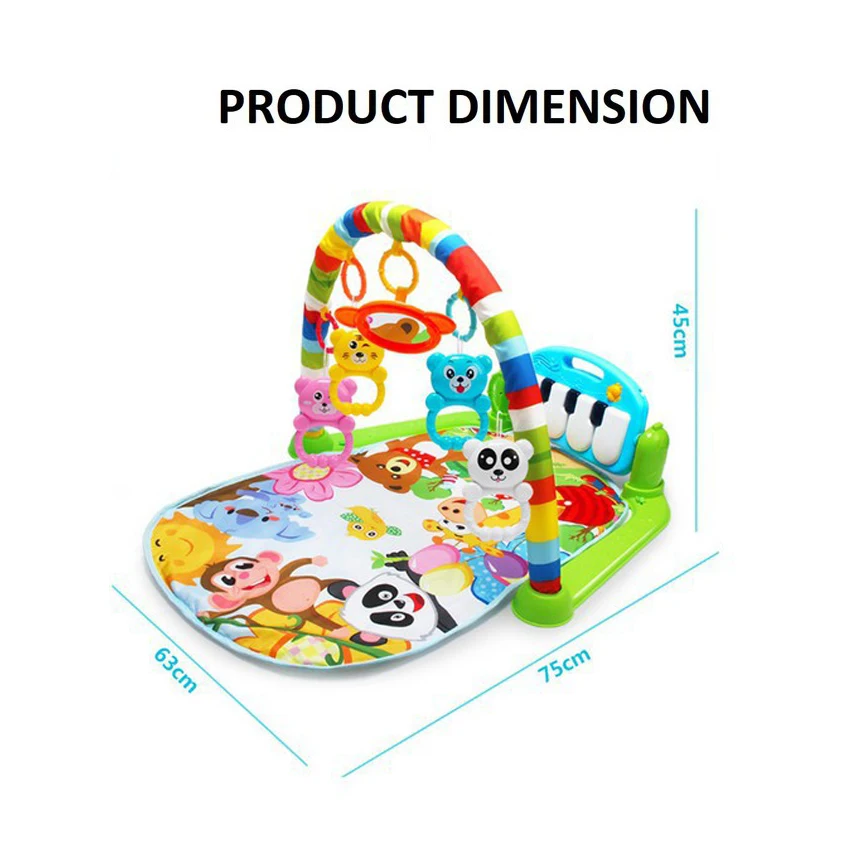 Baby Play Mat Kids Rug Educational Puzzle Carpet With Piano Keyboard And Cute Animal Playmat Baby Gym Crawling Activity Mat Toys