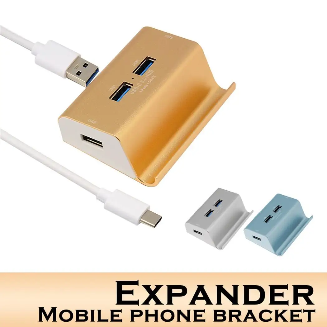 

Type-C to 4 Ports USB 3.0 SD, Especially great for notebooks Hub OTG SD TF Memory Card Reader OTG Combo Adapter