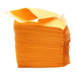 50 шт. Высокое Качество Желтая крафт пузырчатая упаковка для почтовых отправлений мягкие конверты Доставка сумка самозапечатывающаяся