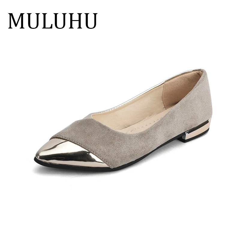 MULUHU 2019 primavera Nueva Mujer Zapatos bajos planos puntiagudos cómodos bajos Color de la ortografía de las mujeres de un solo zapato| Zapatos planos de mujer| - AliExpress