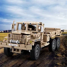CaDA C51042W DIY Сборная модель военный RC грузовик строительный блок игрушка пульт дистанционного управления 545 шт Строительный блок детский подарок