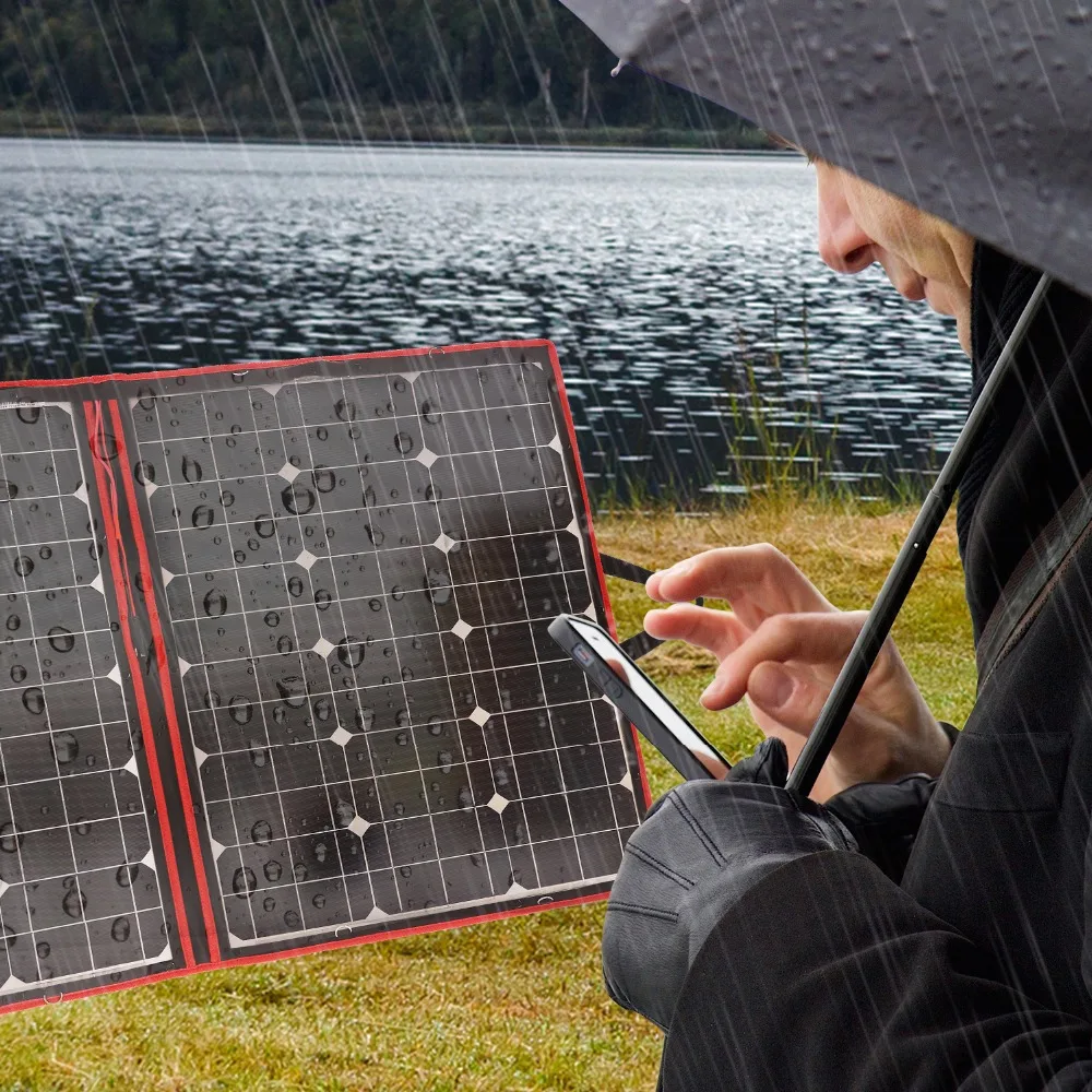 Dokio 100W Solar Panel 12V/18V Flexible Foldble Solar Panel usb 110(55W*2) Portable Solar Cell Kit For Boats/Out-door Camping Dokio 100W Solar Panel 12V/18V Flexible Foldble Solar Panel usb 110(55W*2) Portable Solar Cell Kit For Boats/Out-door Camping