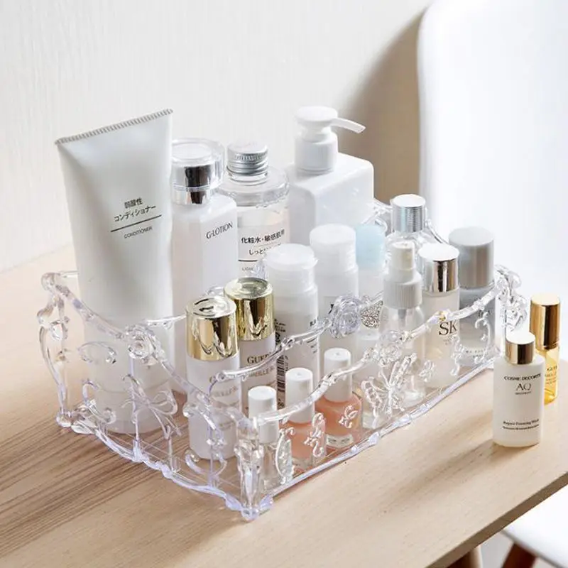 Clearance Offer of  Makeup Organizer for Cosmetics Storage Box Rack Make Up transparent Boxes lipstick nail polish brus