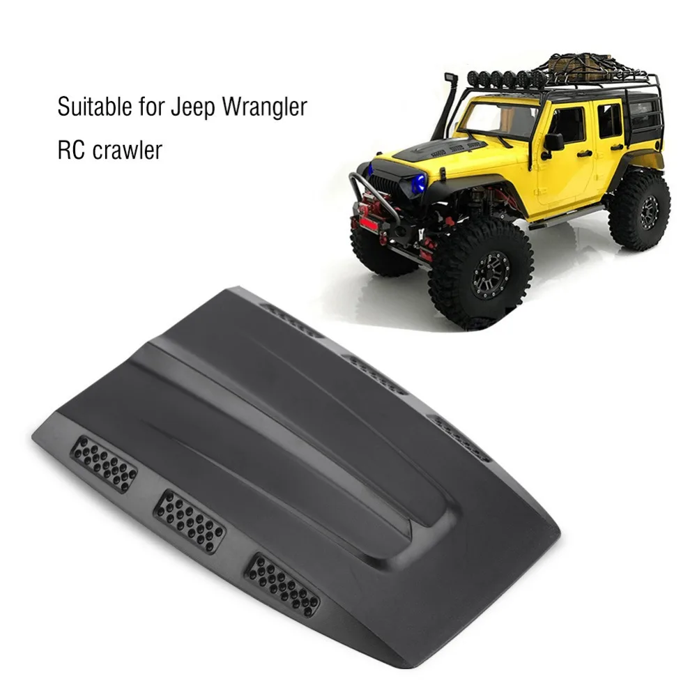 

RC Crawler Engine Cover Remote Control Crawler Simulation Engine Bonnet Hood Cover for Jeep Wrangler Plastic RC Accessory