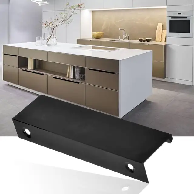 Modern Kitchen Furniture Handles Finger Pull Contemporary Metal