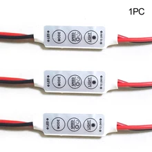 12 V-24 V Mini 3 ключа одинарный Цвет светодиодный контроллер Яркость диммер для светодиодный 3528 5050 полосы светильник