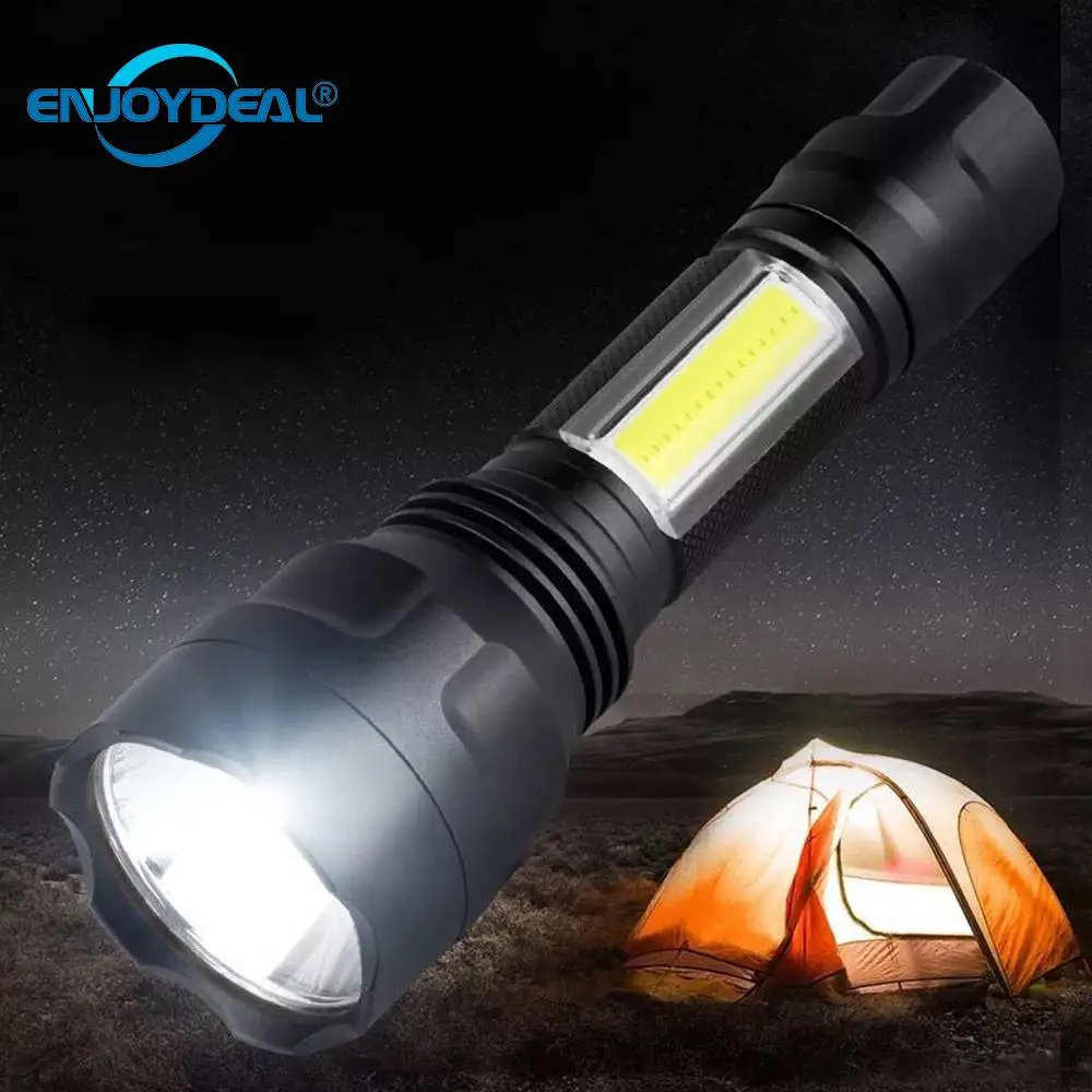 Portable C8T6 COB LED 4000LM Flashlight Torch For Outdoor Camping Hiking New 