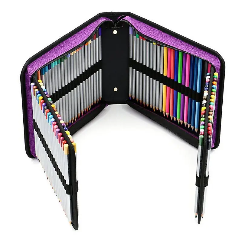 

Hand-held Portable 120-Hole Foldable Multifunctional Large Capacity Pencil Bag Pencil Case Gift For Kids Student School Supply