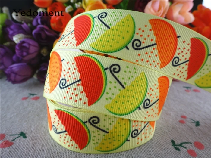 

15070414, 1'' (25mm) 10 yards umbrella printed grosgrain ribbons cartoon ribbon hair accessories tape