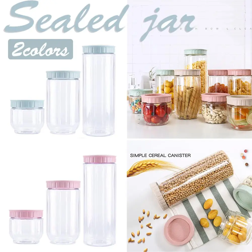 شفافة البلاستيك مختومة جرة المطبخ الحبوب تخزين جرة زجاجة تخزين متعددة الأغراض تخزين للماء شفافة البلاستيك مختومة جرة المطبخ الحبوب تخزين جرة زجاجة تخزين متعددة الأغراض تخزين للماء