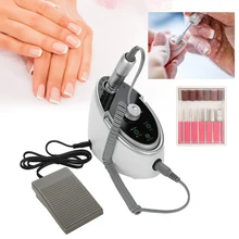 35000 об/мин ногтей сверлильный станок Портативный Перезаряжаемые педикюр полировки ногтей Электрический Шлифовочная пилка машина для ногтей маникюр инструмент