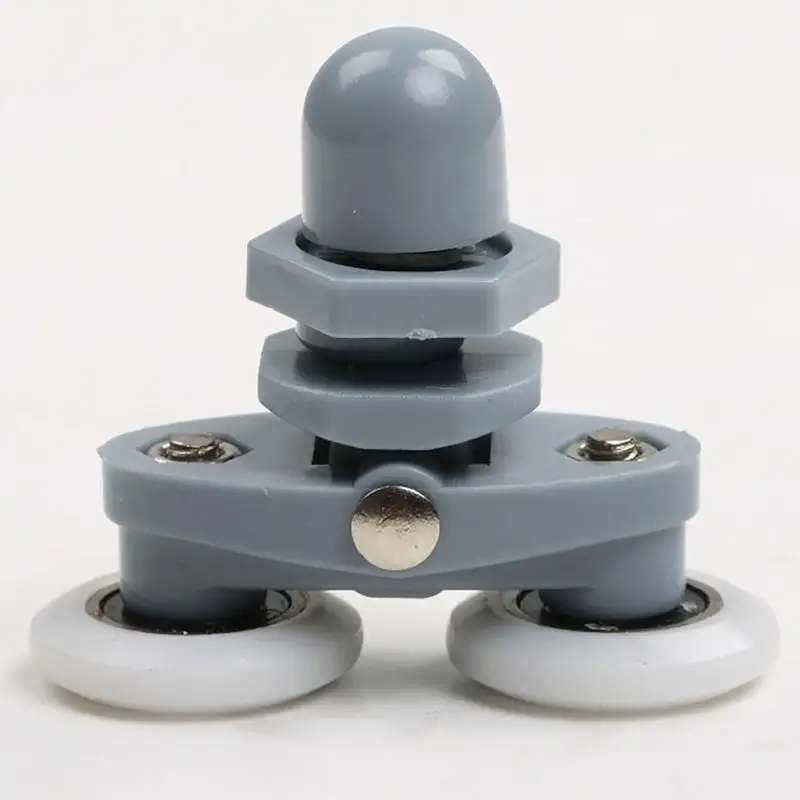 

8pcs Diameter 23/25mm Adjustable Double Swinging Pulley bearing roller Wheel Shower Cabin Sliding Door Hardware Cabinet Roller