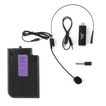 

ALLOYSEED Wireless Mic Head-mounted Microphone Loudspeaker With Receiver Transmitter Microphones Set For Teacher Tourist Guide