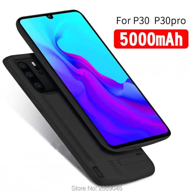 

For Huawei P30 Pro Battery Case 5500Mah External Battery Charger Case Cover Smart Power Bank Battery Case Back clip battery