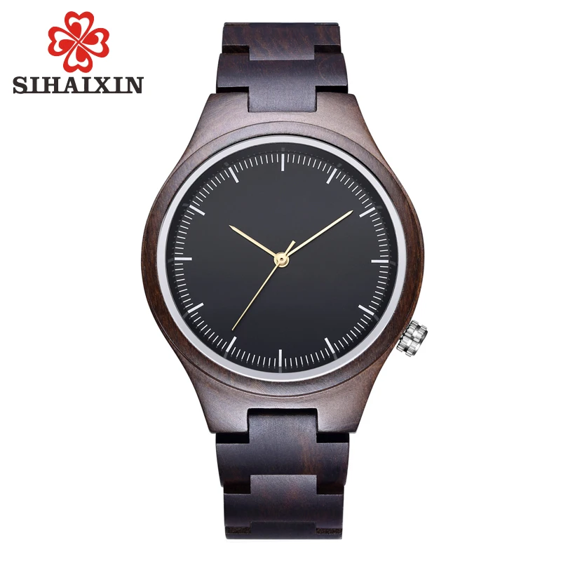 

SIHAIXIN Wood Quartz Wristwatch For Women Horloges Mannen Luxury Brand Handmade Wooden Watches Ladies Dress Female Clock Simple