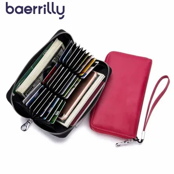 

2019 New Women Wallet Long Travel Ladies Clutch Purse Genuine Leather Woman Credit Card Holders Phone Pocket Coin Purses Zipper