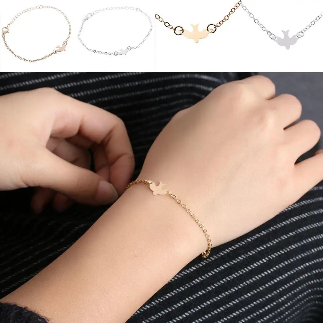Для женщин Мода Ласточка Птица животных браслеты цепочки Jewelry повседневное